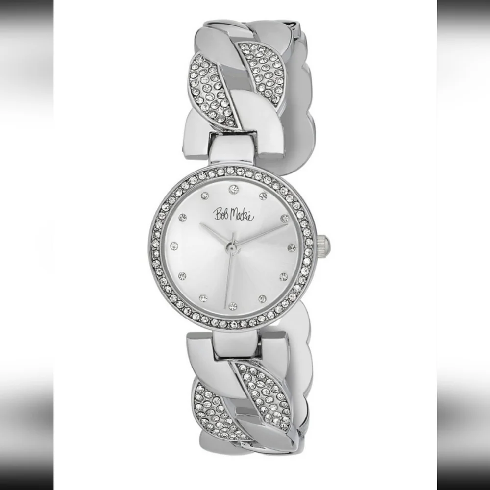 Bob Mackie unisex encrusted crystal watch